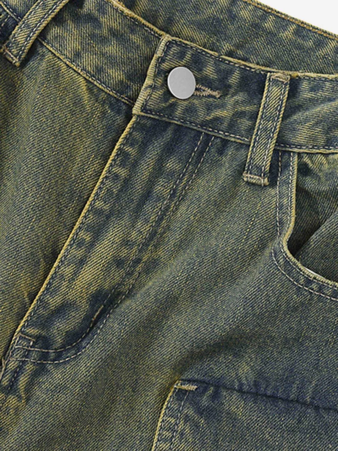 1984 Multi-Pocket Workwear Loose Jeans - 1789