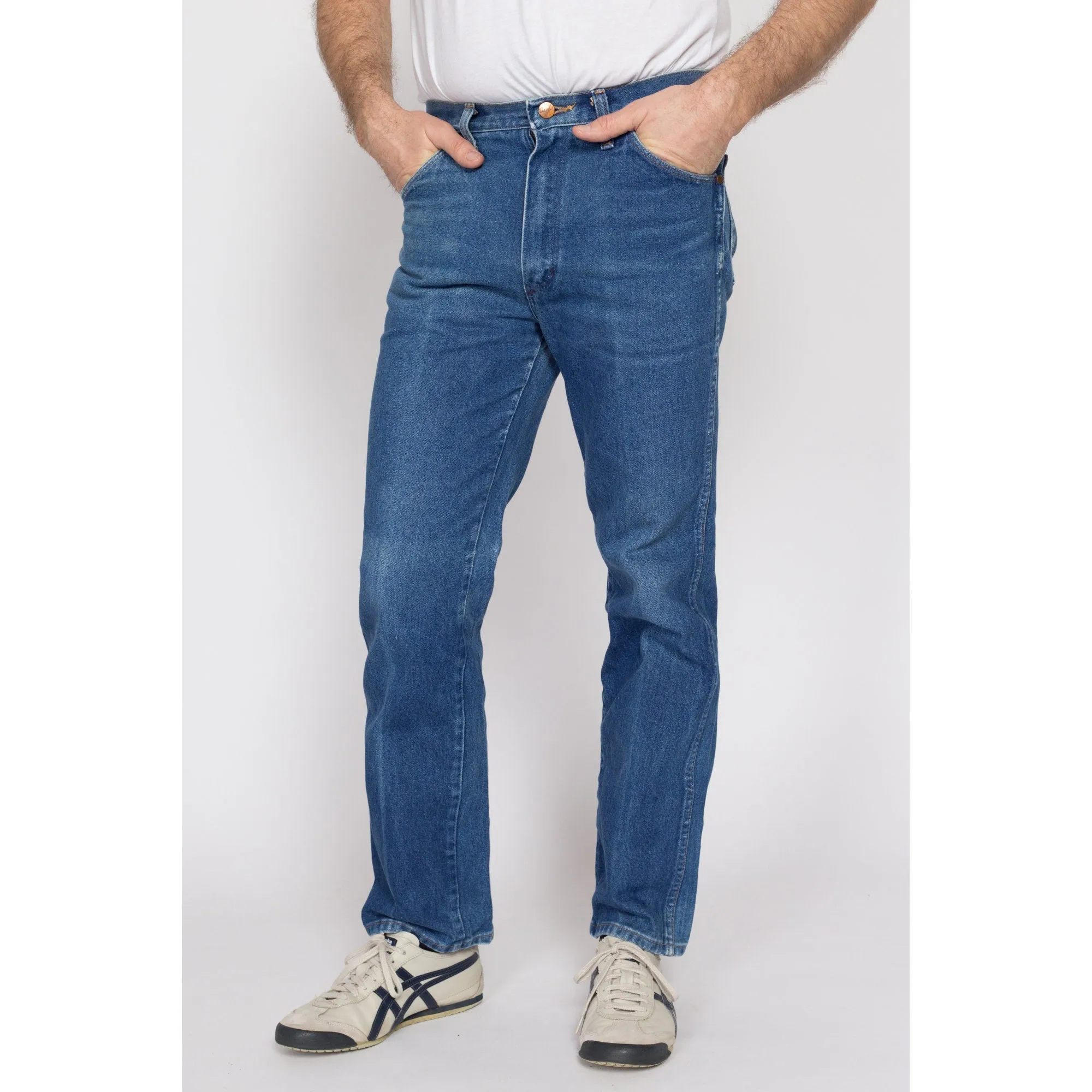 32x30 70s 80s Wrangler Faded Slim Fit Jeans