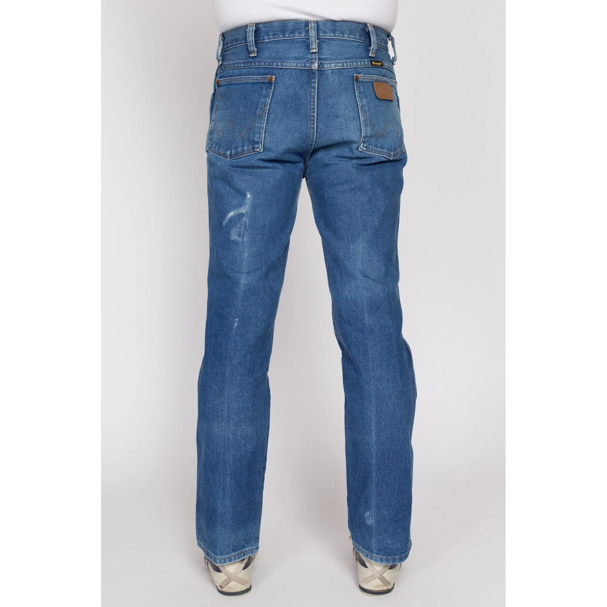 32x30 70s 80s Wrangler Faded Slim Fit Jeans