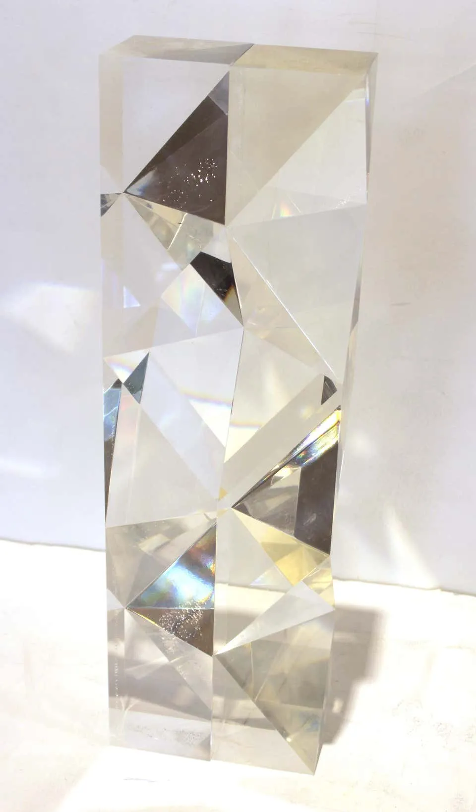 Alessio Tasca Italian Modern Abstract Lucite 'Fusina' Prism Sculptures