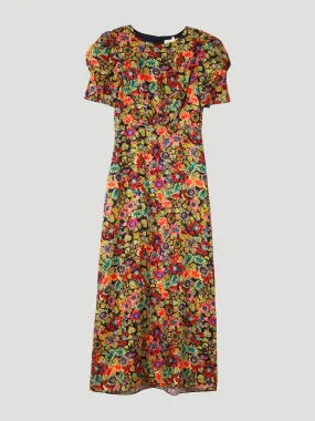 Bianca Floral-Printed Puff Sleeve Dress