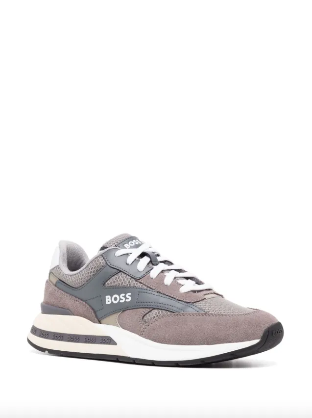 BOSS colour-block panelled sneakers