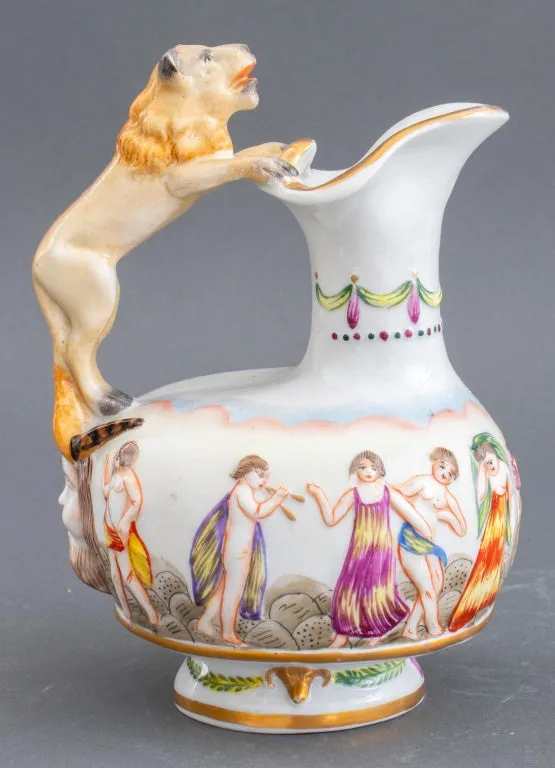 Capodimonte Style Figural Pitcher