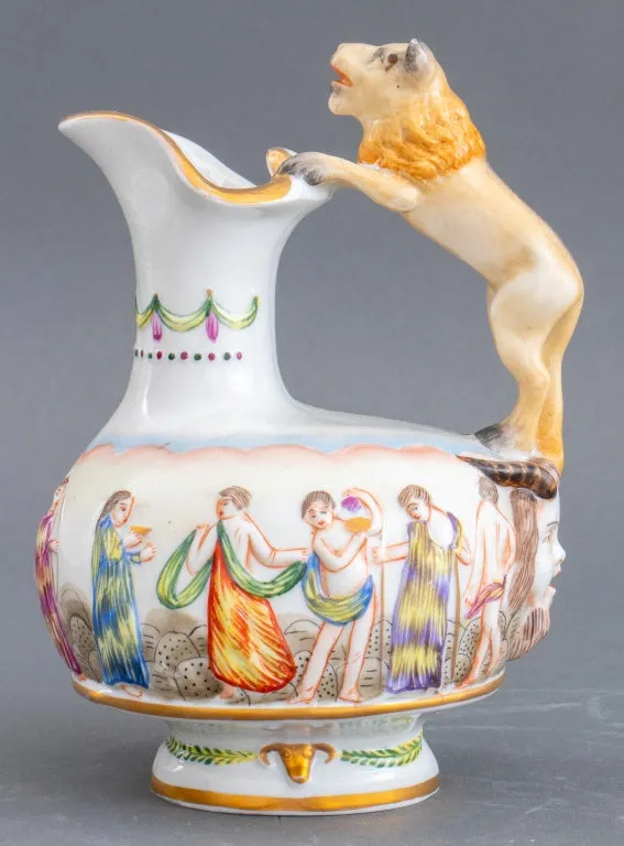 Capodimonte Style Figural Pitcher