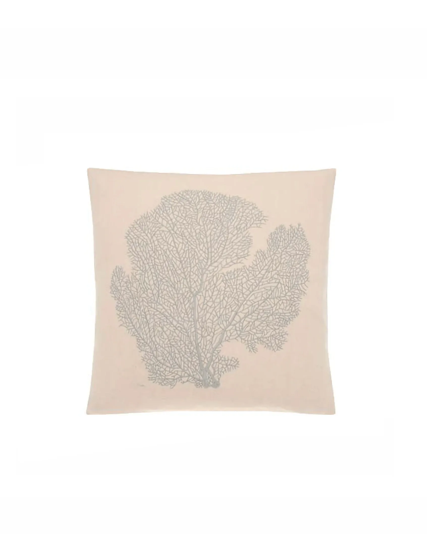 Coral Embroidered Cushion