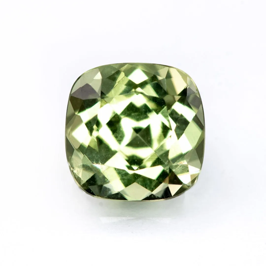 Cushion Cut 6.5mm/1.49ct Green Montana Sapphire Loose Gemstone