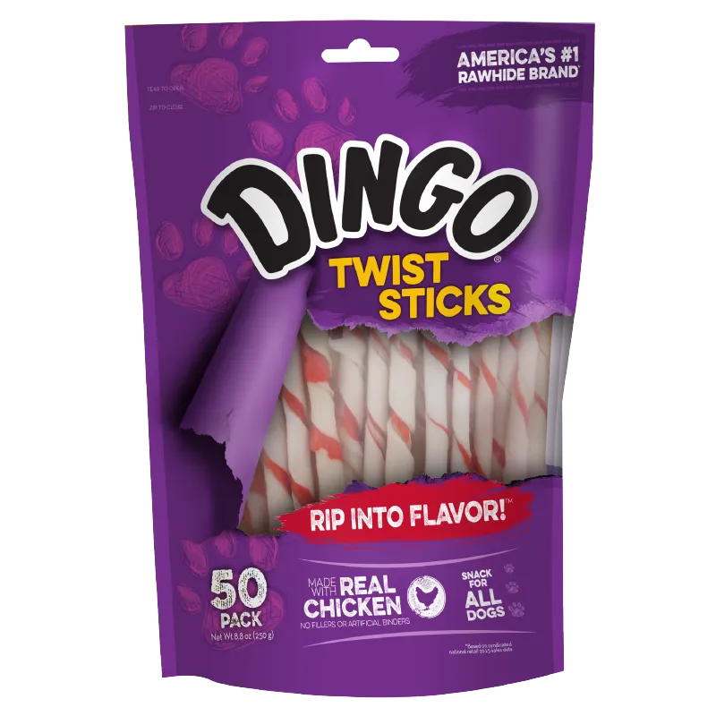 Dingo Twist Sticks Chicken 50pk