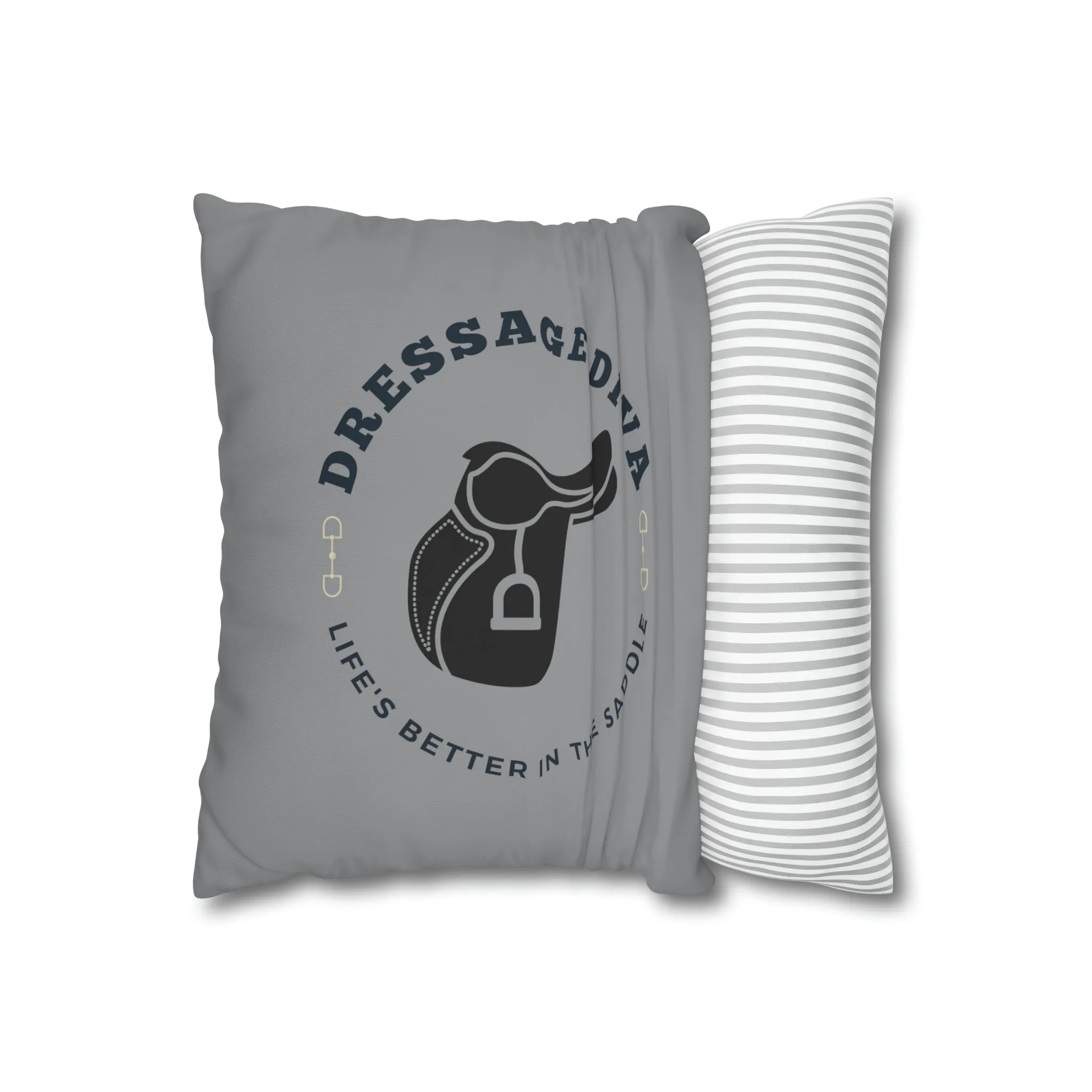 Dressage Diva: Grey Pillowcase