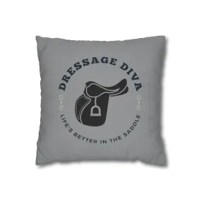 Dressage Diva: Grey Pillowcase