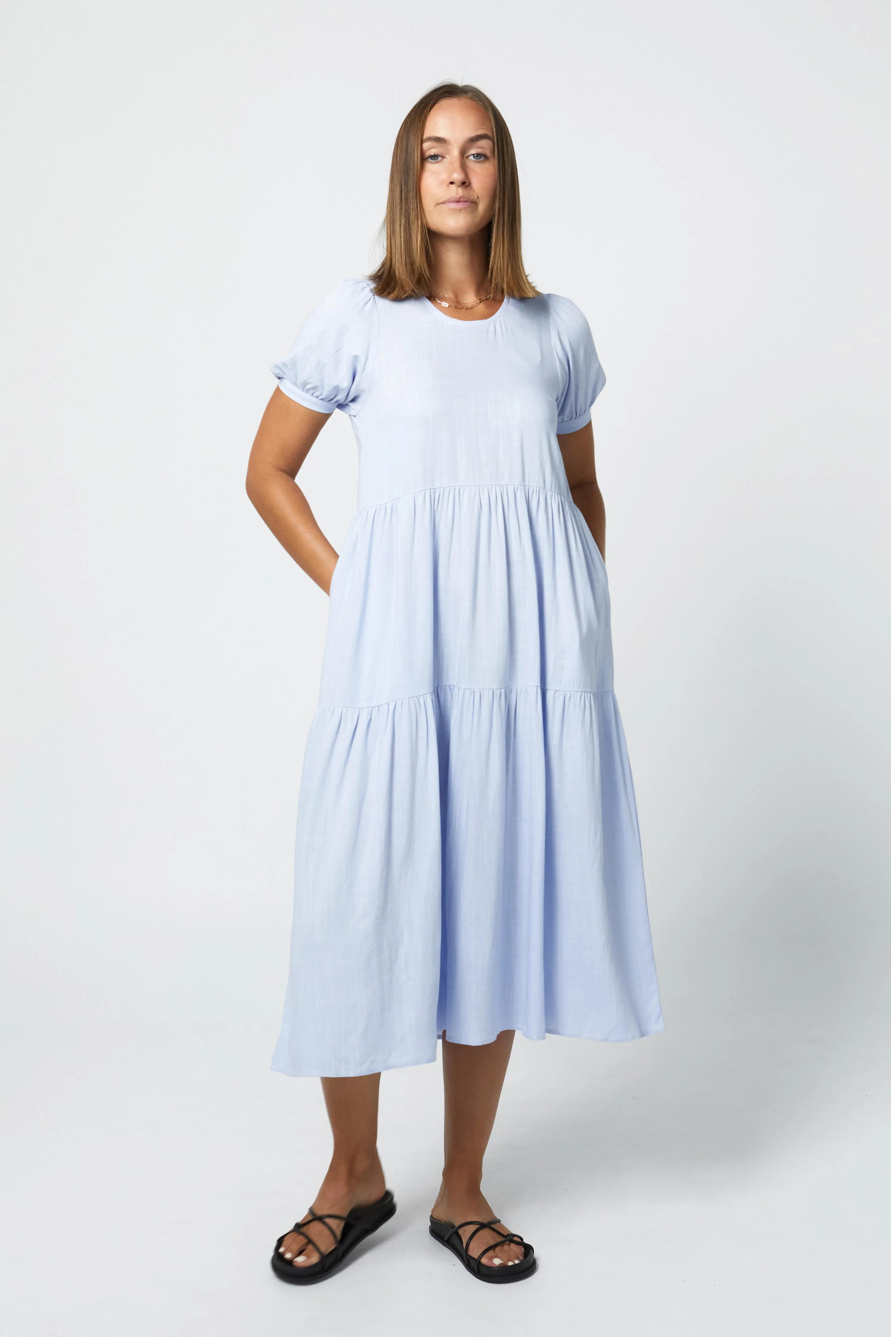 EDEN HEMP DRESS - SKY BLUE