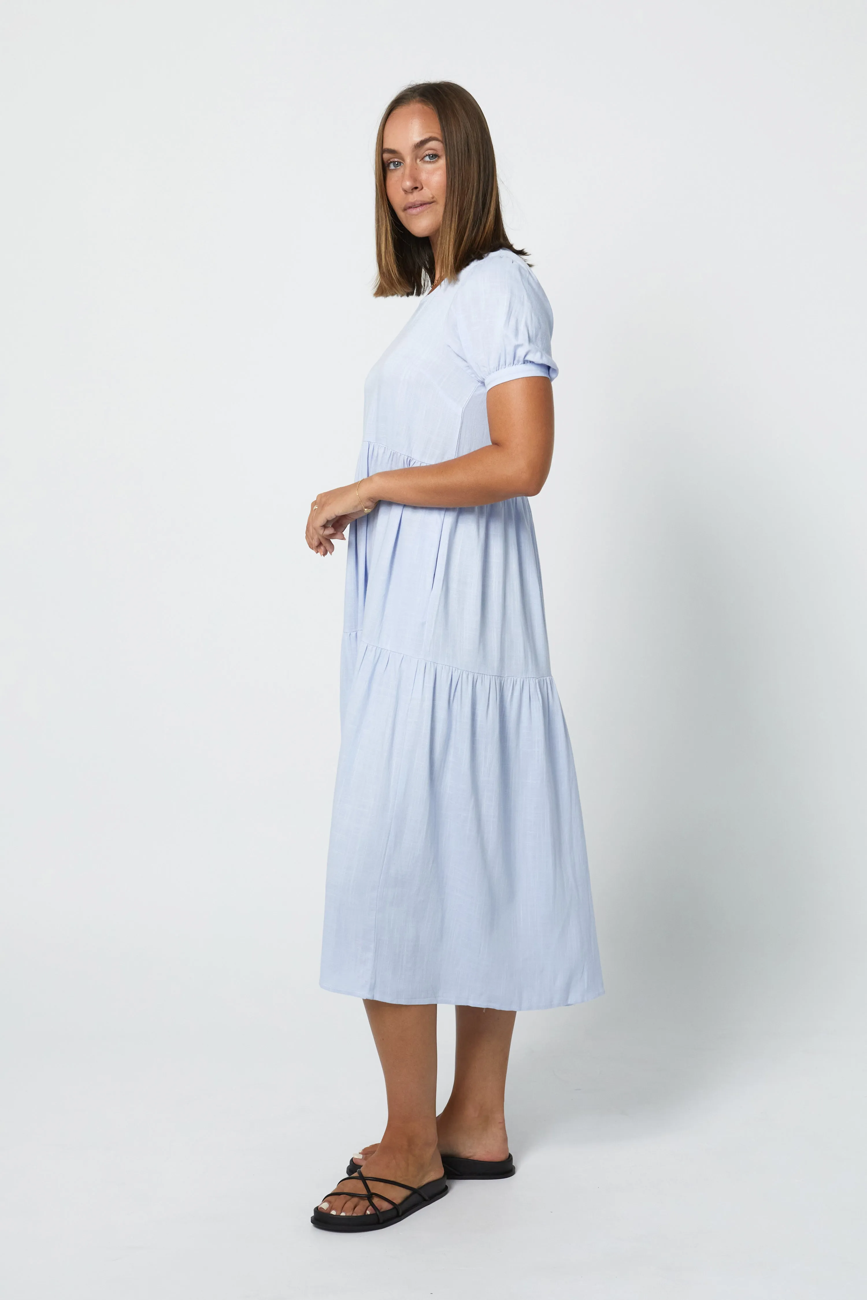 EDEN HEMP DRESS - SKY BLUE