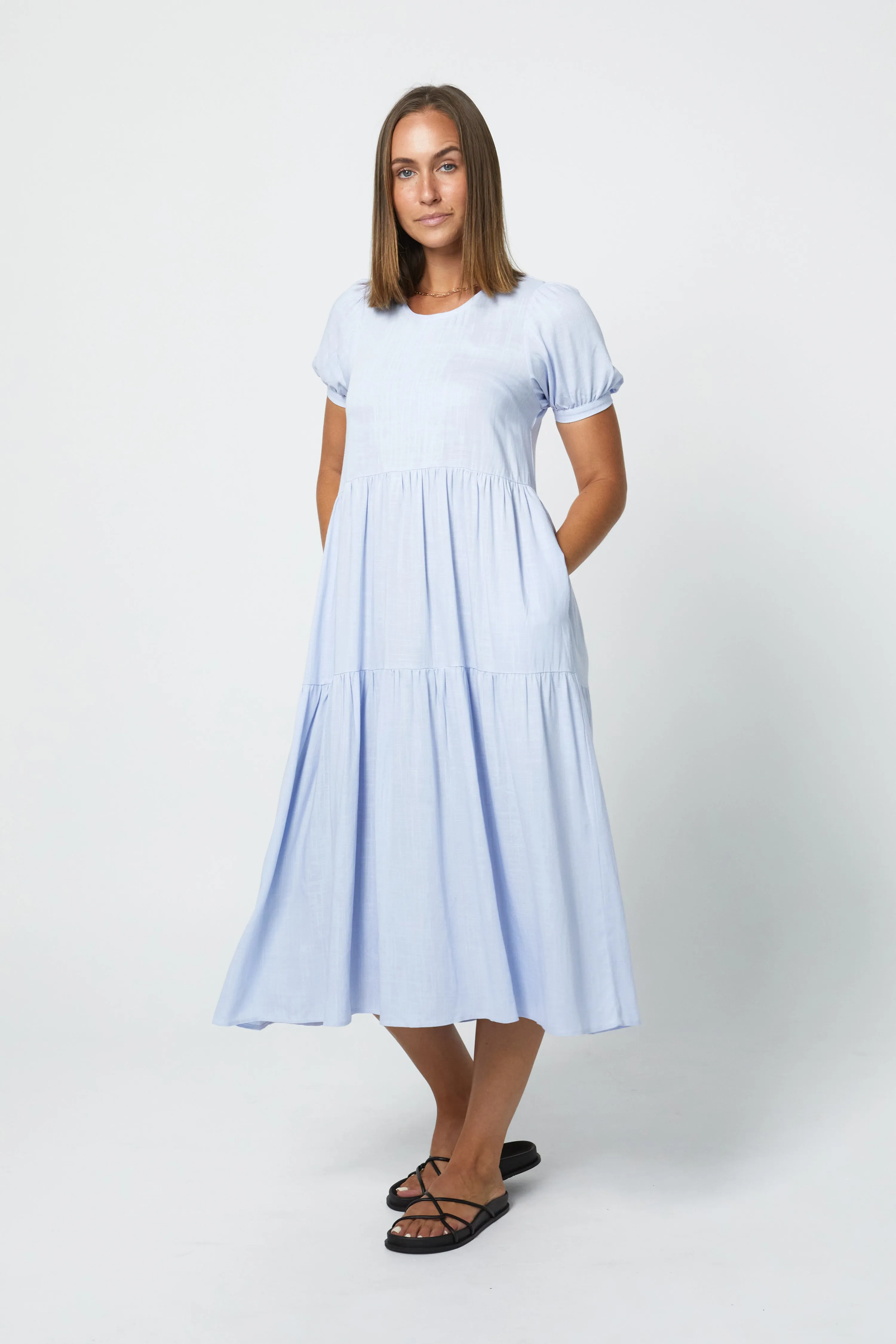 EDEN HEMP DRESS - SKY BLUE