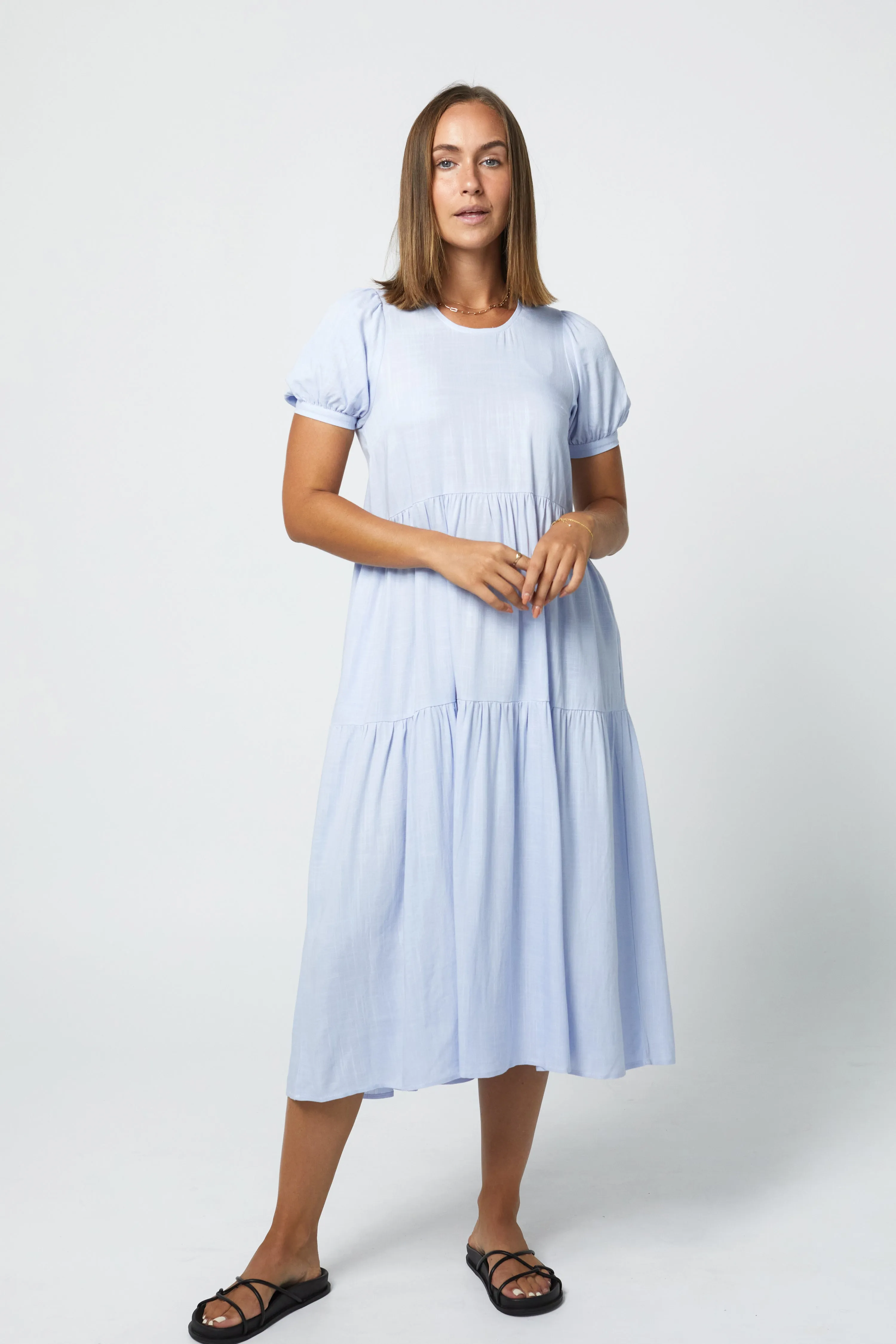 EDEN HEMP DRESS - SKY BLUE