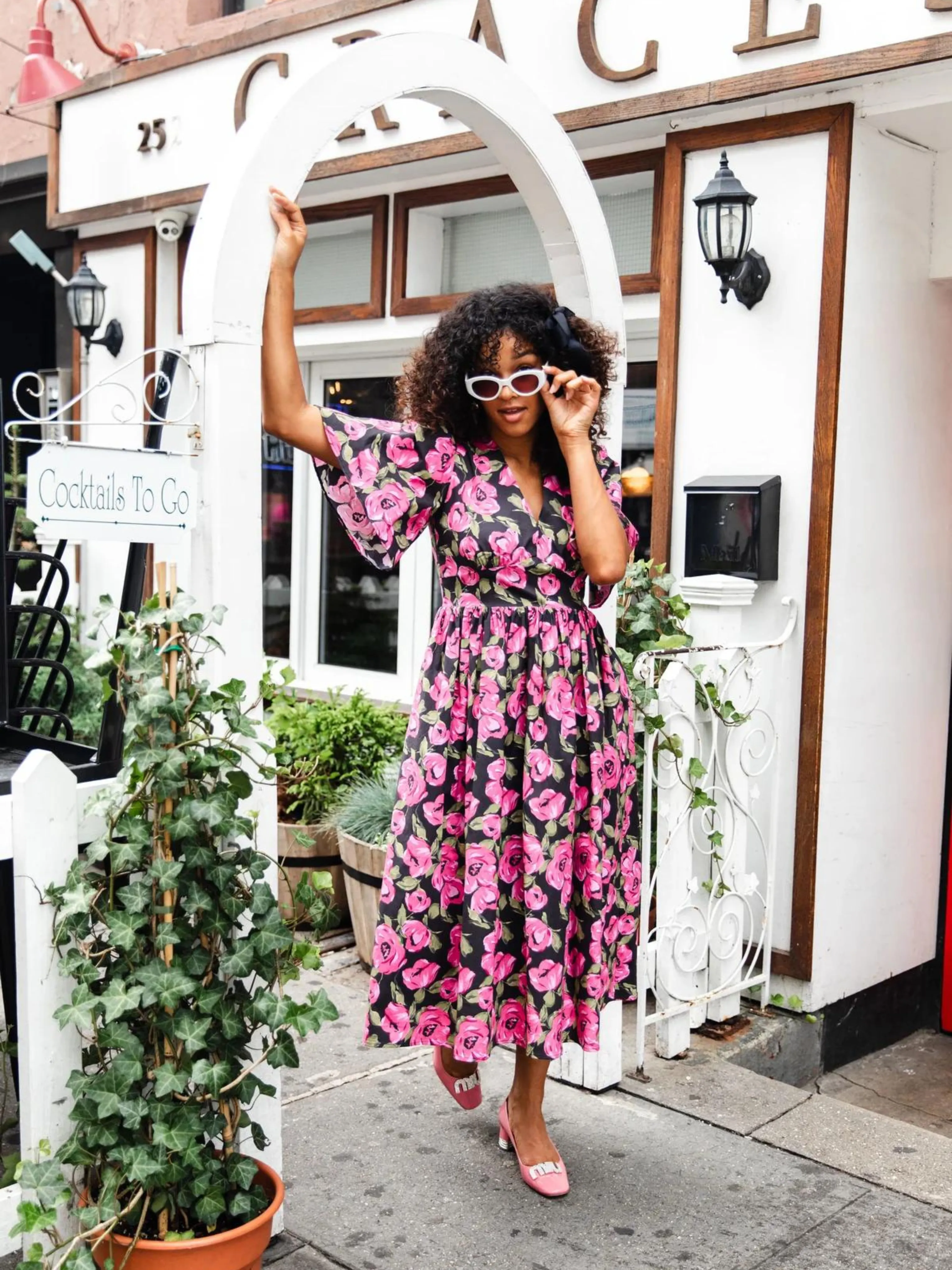 Ellie Dress in Cornelia St. Rose Print