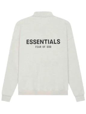 Fear Of God Essentials Half Zip Sweatshirt Light Heather Oatmeal [SS21]