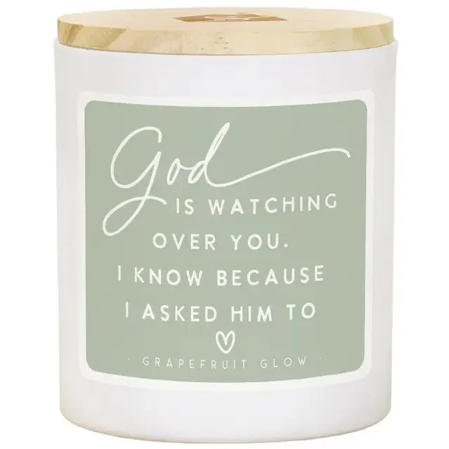 God is Watching Candle - Grapefruit Glow