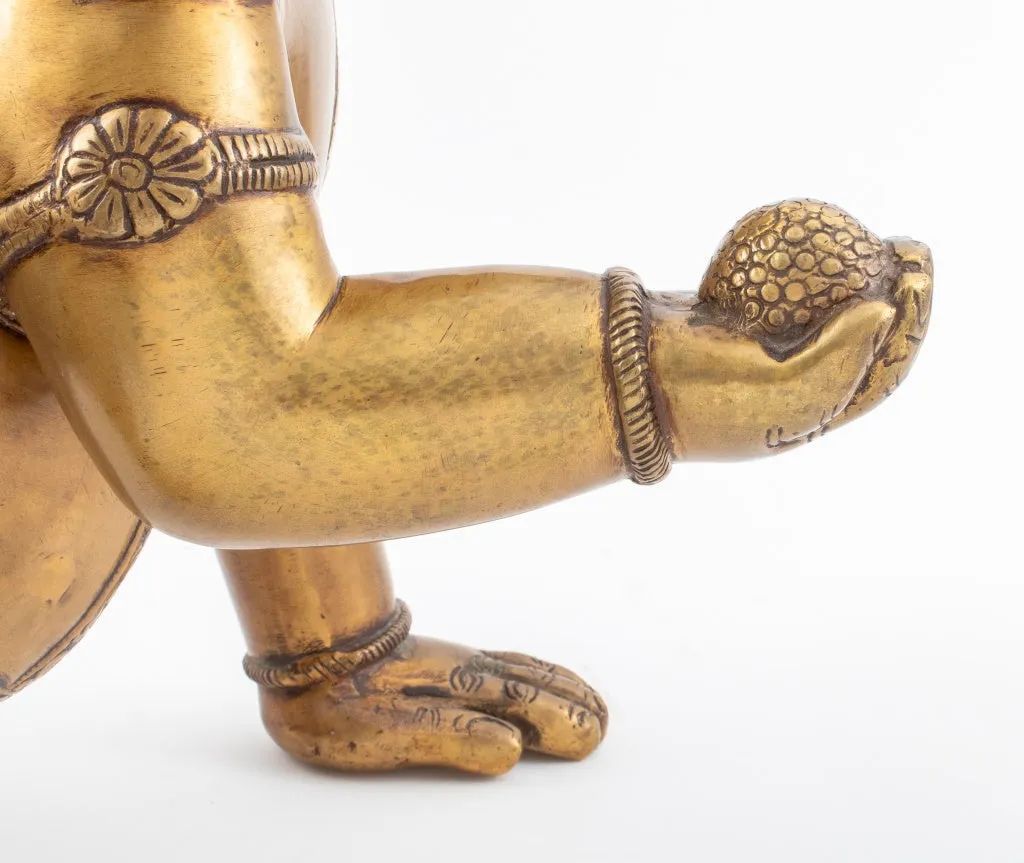 Indian Gilt Bronze Baby Ganesha Sculpture