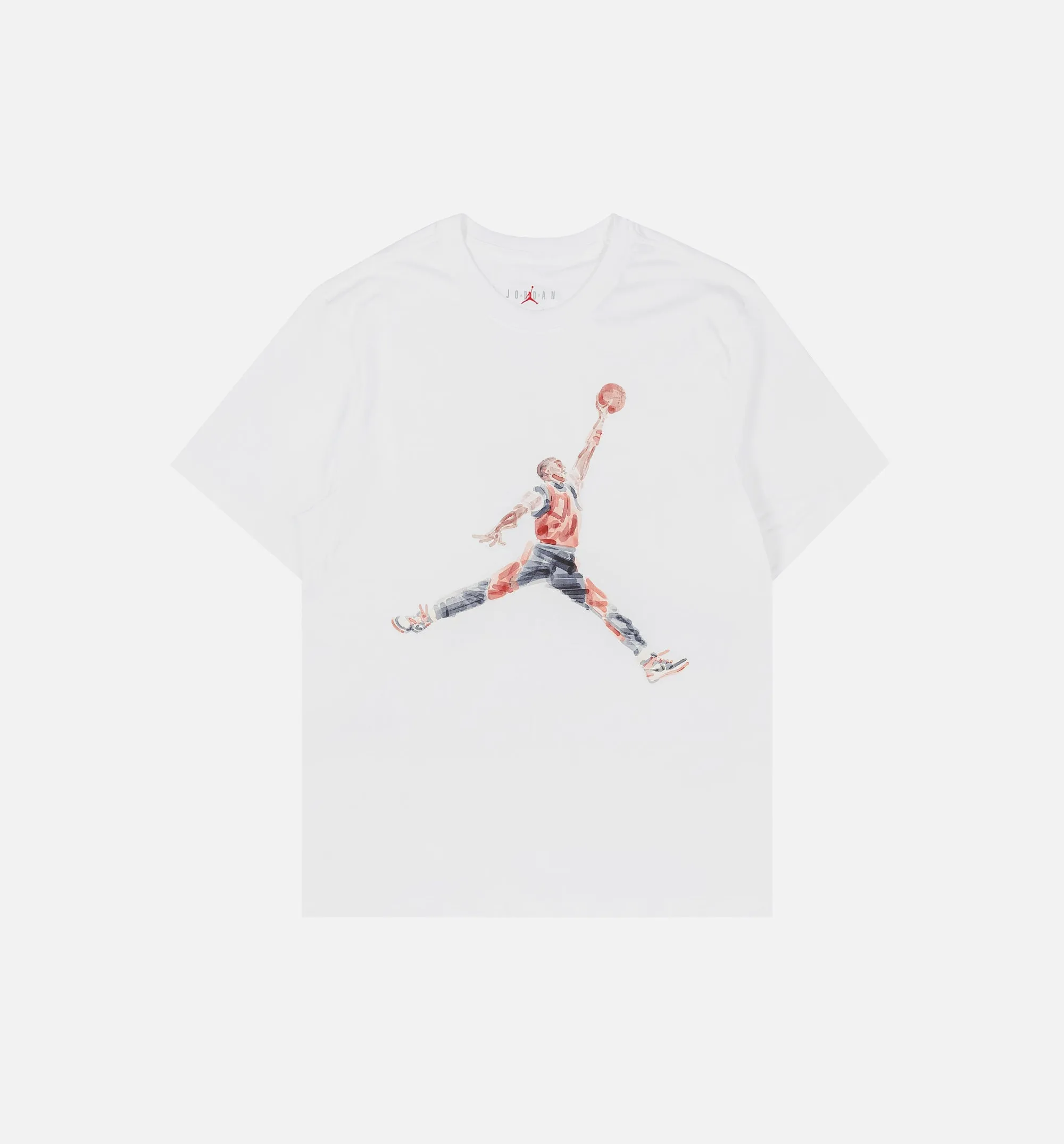 Jumpman Watercolor Mens Short Sleeve Shirt - White