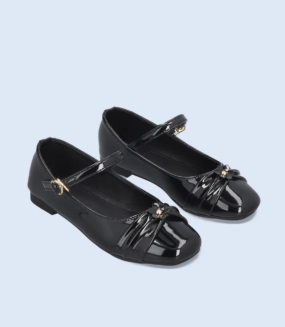 KG0045-BLACK-Girls Casual School Shoes