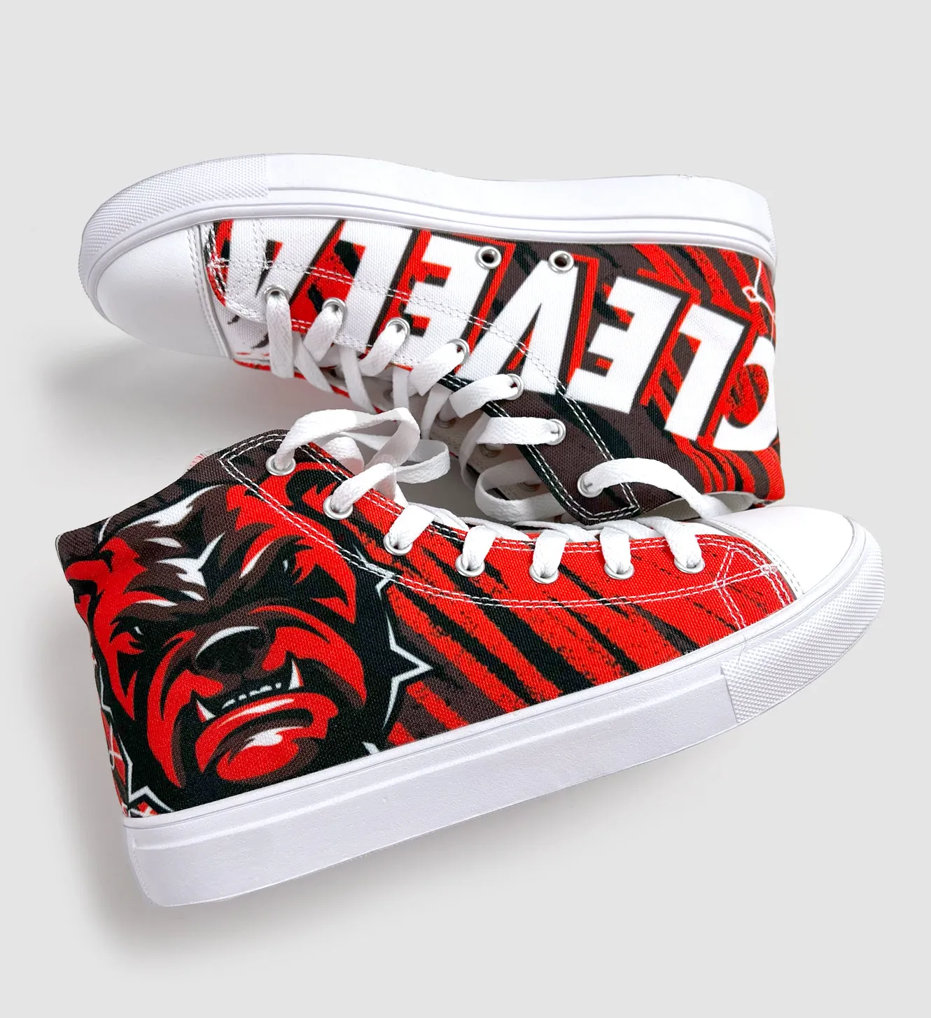 Men’s Cleveland Football high top canvas shoes