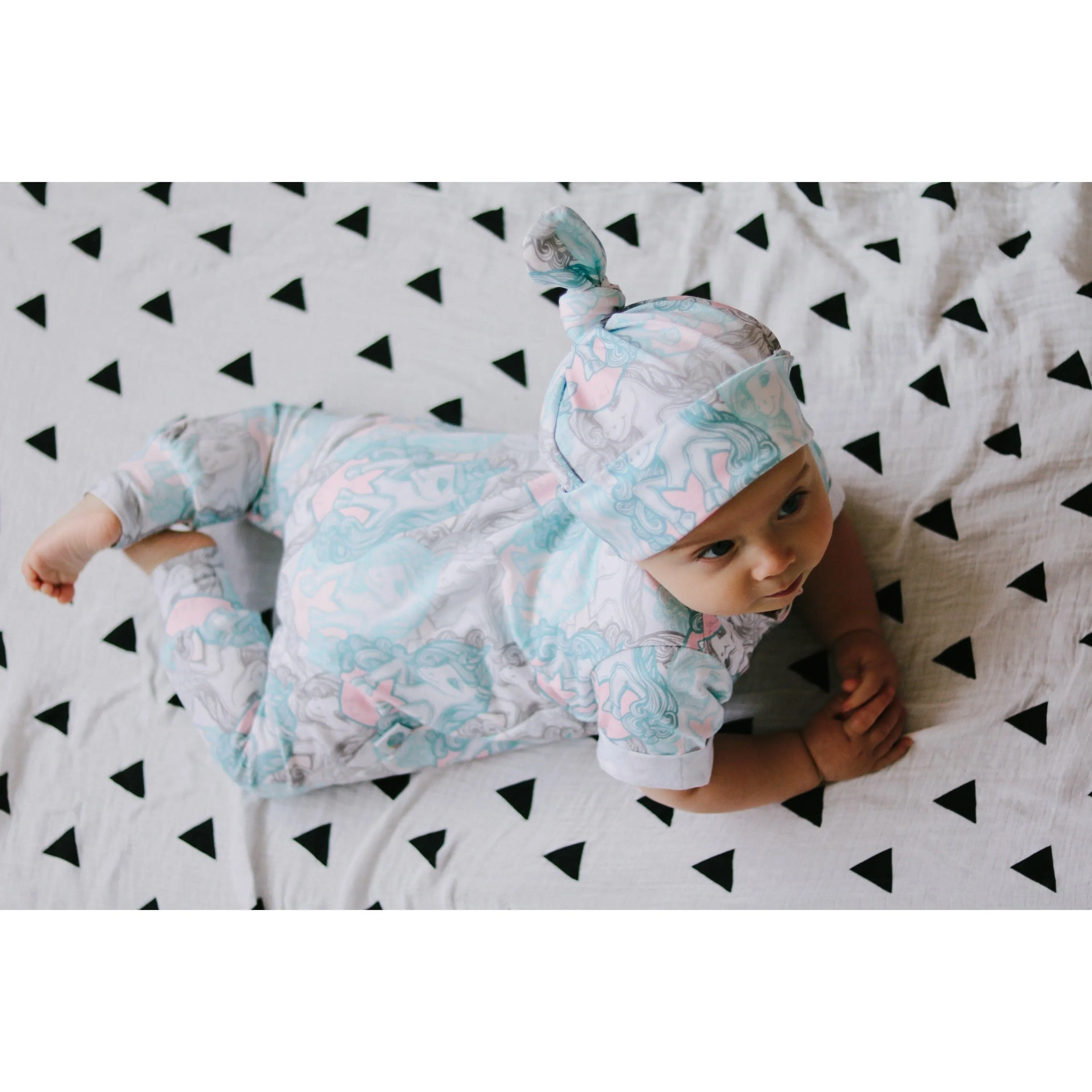 Organic Toddler & Baby Romper | Candy Unicorns