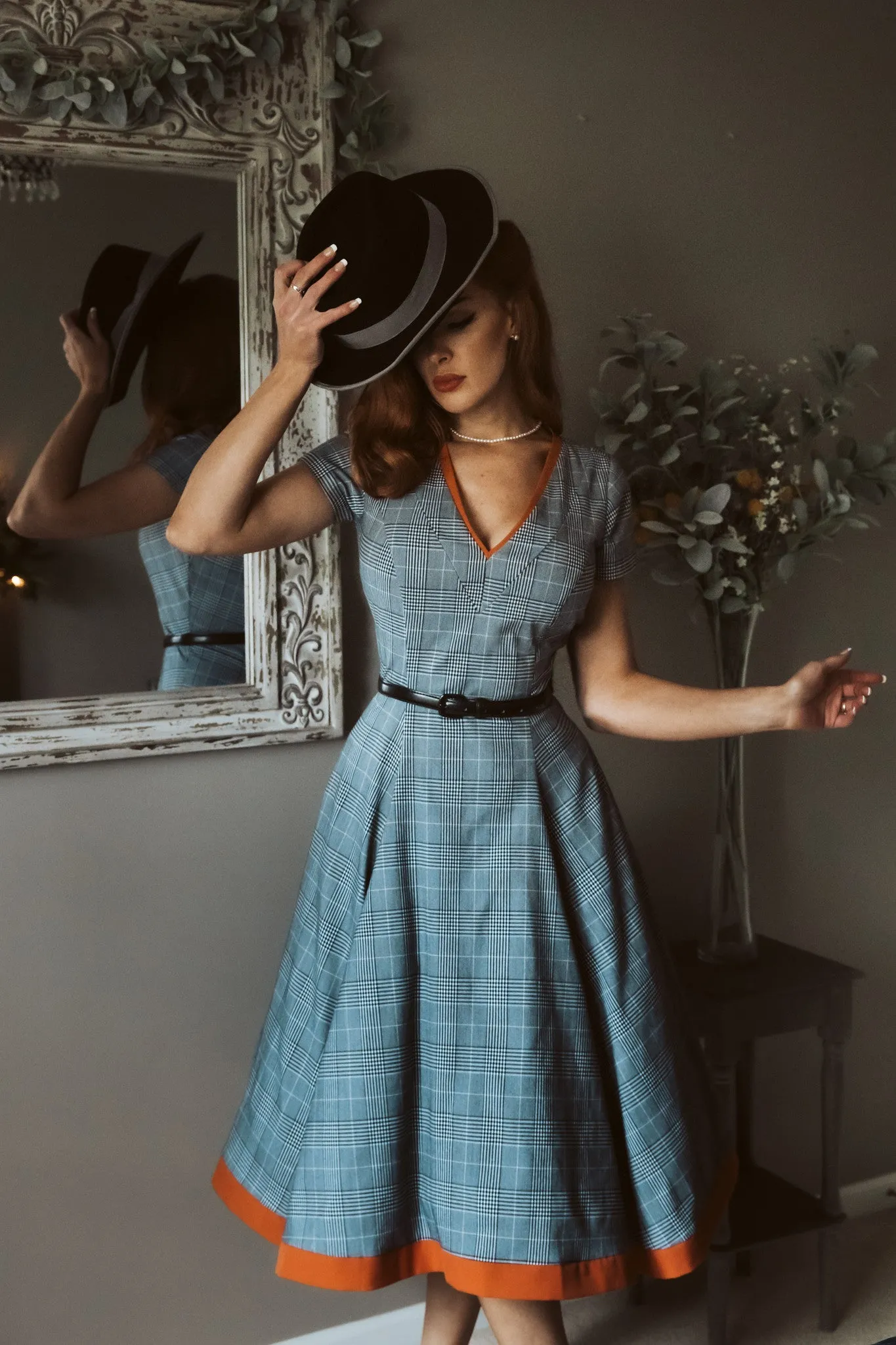 Plaid swing dress - vintage tv inspired