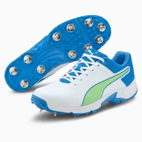 PUMA 19.2 SPIKE CRICKET SHOES - WHITE/BLUE/GREEN