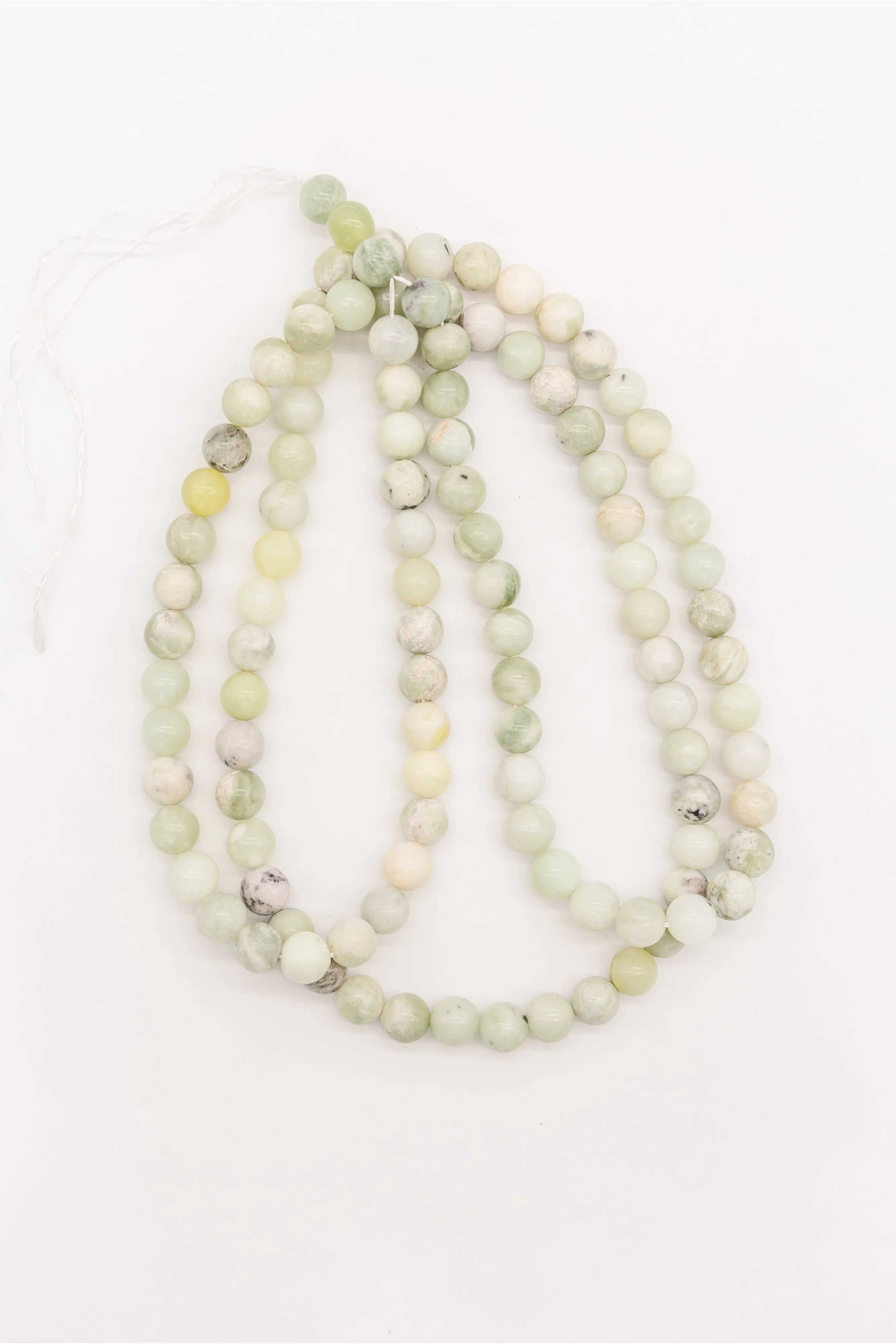 Round Green Jade Beads