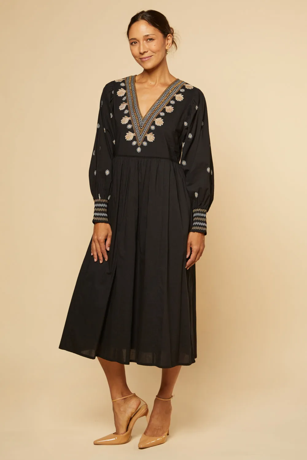 Sadie Embroidered Dress in Sanctuary