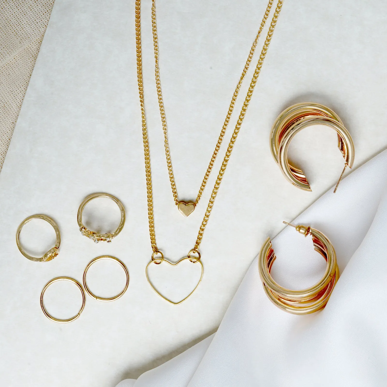 Sheer Rose Gold Jewelry Set