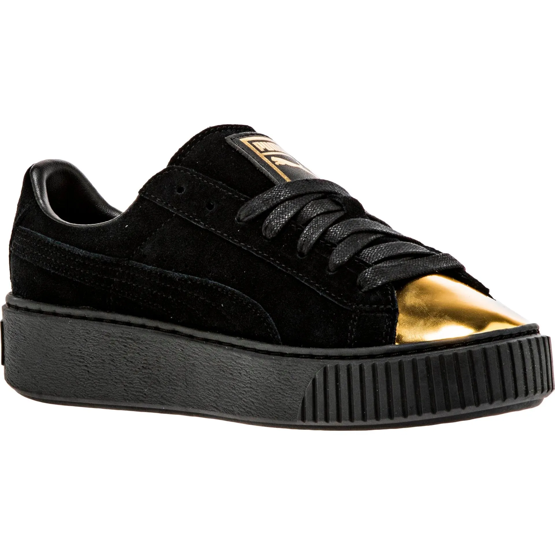 Suede Creeper Women Lifestyle Shoe - Black/Gold