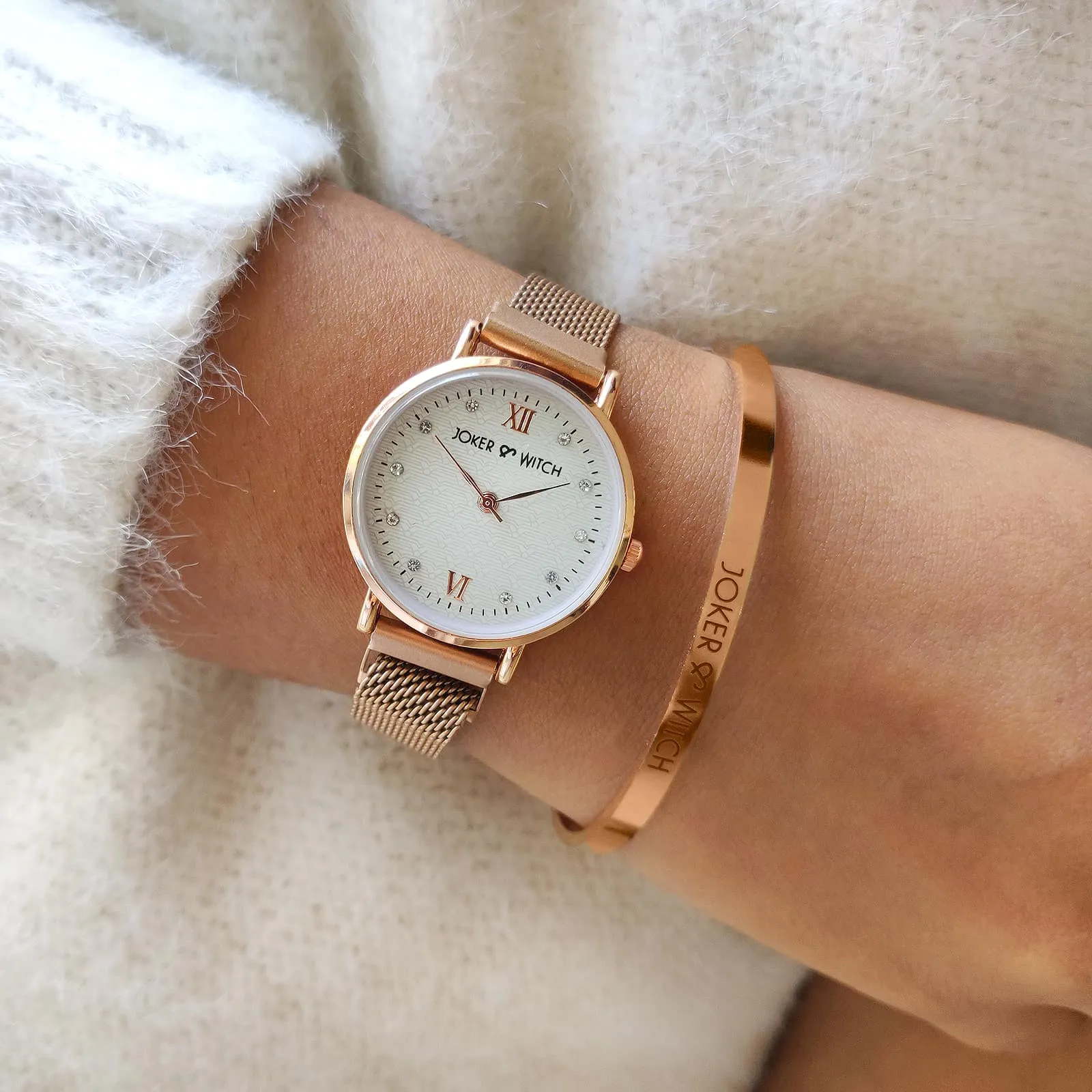 Taffy Rosegold  Magnetic Watch Bracelet Stack