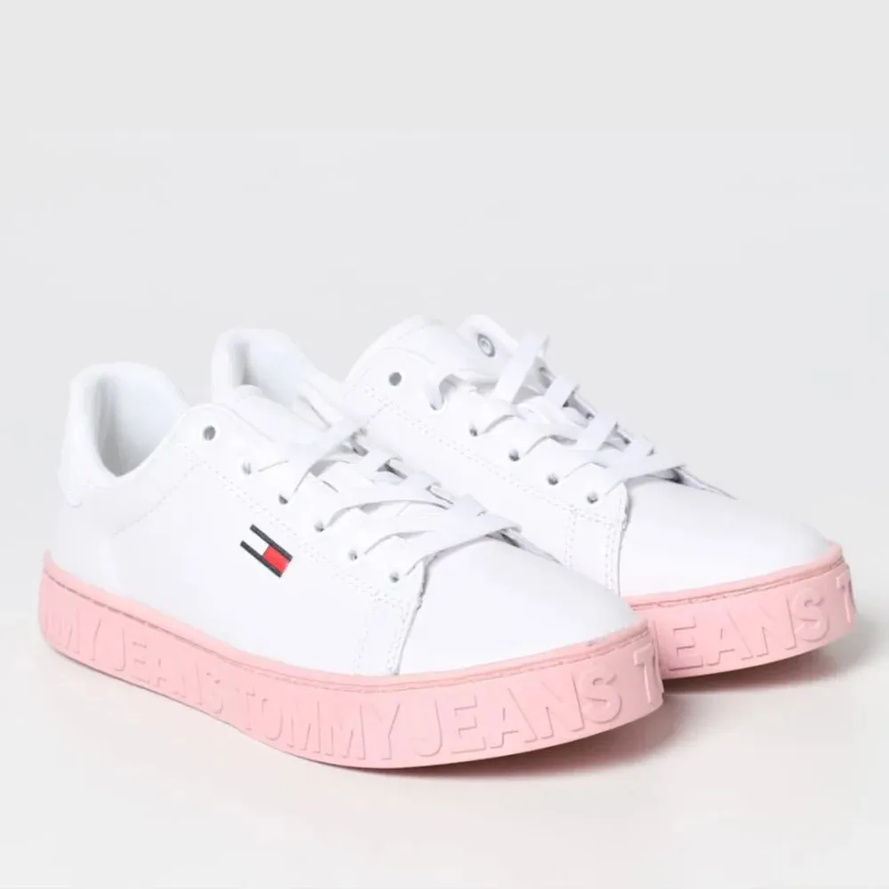 Tommy Hilfiger Jeans Cool ESS Leather Sneaker Women - WHTPNK