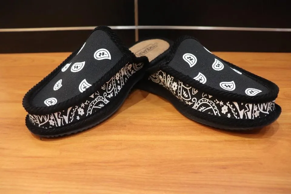 Trooper Bandana Print Open Back House Shoes