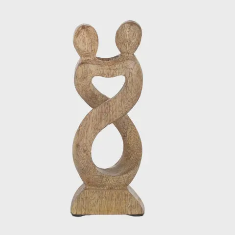 Twisted Love Wood Sculpture