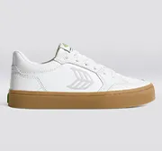 VALLELY Gum White Leather Ice Logo Sneaker Men