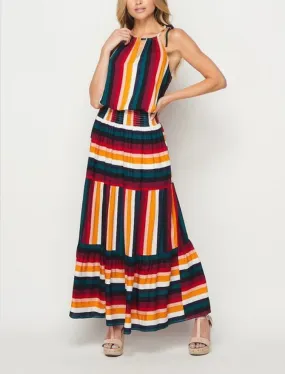 WOMEN SUMMER TIME MULTICOLORED DRESS